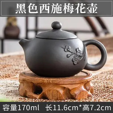 Yixing-Purple Clay Teapot, Small Capacity, Plum Blossom Teapot, Small Ball Hole Filter, Household Kungfu Tea Set