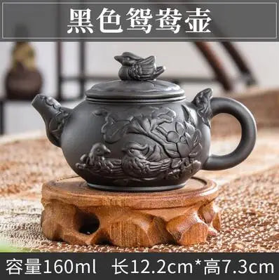 Yixing-Purple Clay Teapot, Small Capacity, Plum Blossom Teapot, Small Ball Hole Filter, Household Kungfu Tea Set