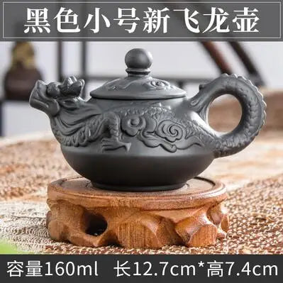 Yixing-Purple Clay Teapot, Small Capacity, Plum Blossom Teapot, Small Ball Hole Filter, Household Kungfu Tea Set