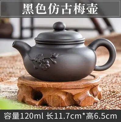 Yixing-Purple Clay Teapot, Small Capacity, Plum Blossom Teapot, Small Ball Hole Filter, Household Kungfu Tea Set