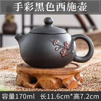 Yixing-Purple Clay Teapot, Small Capacity, Plum Blossom Teapot, Small Ball Hole Filter, Household Kungfu Tea Set