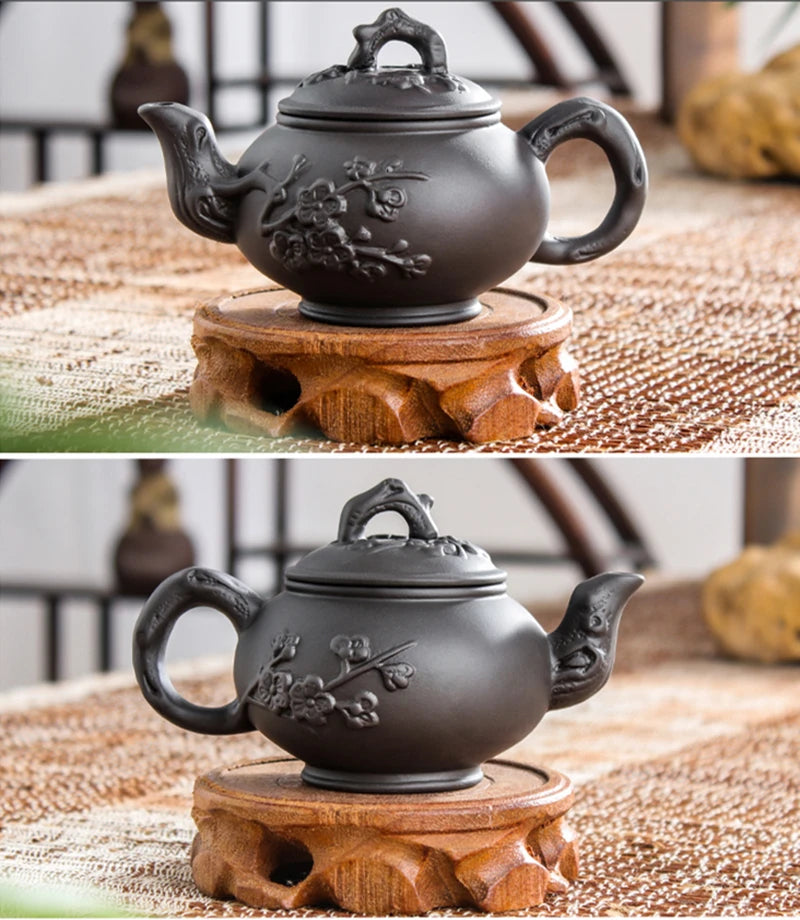 Yixing-Purple Clay Teapot, Small Capacity, Plum Blossom Teapot, Small Ball Hole Filter, Household Kungfu Tea Set