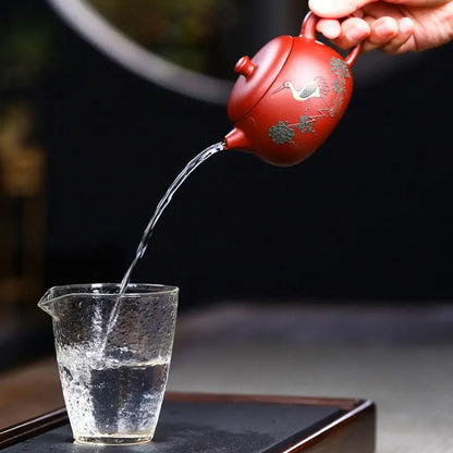 Yixing Purple Clay Teapot Xishi Tea Pot Raw Ore Dahongpao Crane High Quality Teaware Oolong Pu're Tea Set Filter Kettle