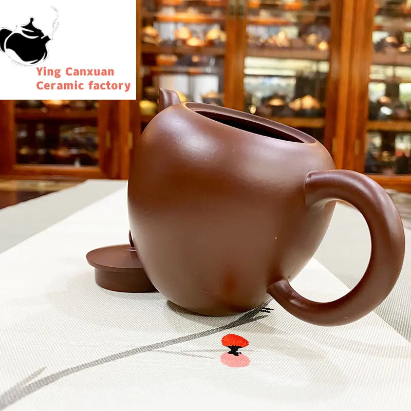 Yixing Purple Clay Teapot raw ore purple vermillion clay beauty shoulder pot kung fu tea set teapot capacity 250ml