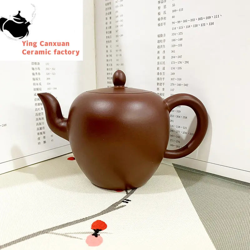 Yixing Purple Clay Teapot raw ore purple vermillion clay beauty shoulder pot kung fu tea set teapot capacity 250ml