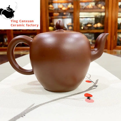 Yixing Purple Clay Teapot raw ore purple vermillion clay beauty shoulder pot kung fu tea set teapot capacity 250ml