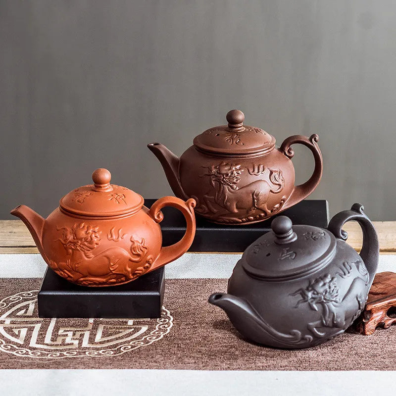 Yixing Purple Clay Teapots Handmade Tea Pot 380ml Authentic Tea Ceremony Chinese Kettle Zisha Teaware Accessories Drinkware Gift