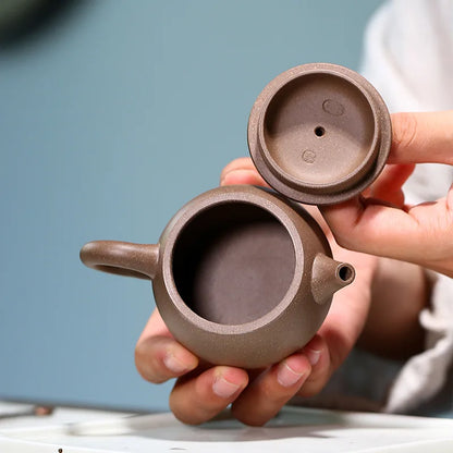 Yixing Purple Clay Teapots With Ball Holes Infuser Teapot 100ml Chinese Kung Fu Tea Set Raw Ore Handmade Small Capacity Kettle
