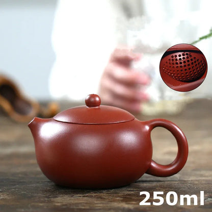 Yixing Purple Clay Teapots Xishi Tea Pot 250ml 188 Ball Hole Filter Kettle Master Handmade Zisha Teaware Dahongpao Famous Gifts
