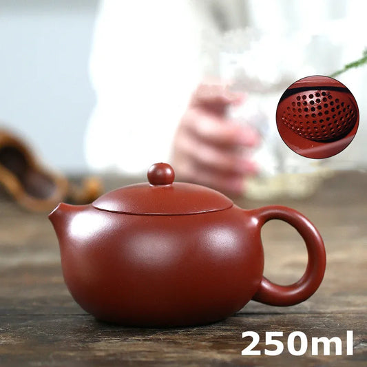 Yixing Purple Clay Teapots Xishi Tea Pot 250ml 188 Ball Hole Filter Kettle Master Handmade Zisha Teaware Dahongpao Famous Gifts