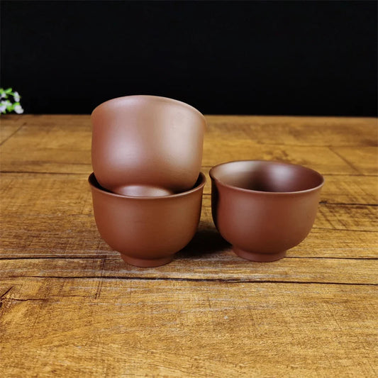 Yixing Purple Clay teacup Oolong tea Boutique small tea bowl Chinese Handmade Tea set Accessories portable Personal Single Cup
