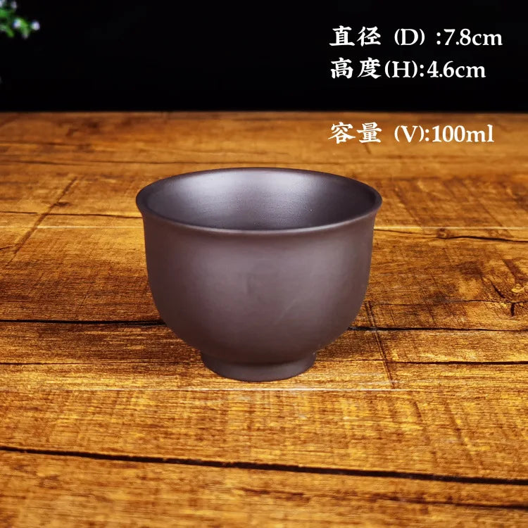 Yixing Purple Clay teacup Oolong tea Boutique small tea bowl Chinese Handmade Tea set Accessories portable Personal Single Cup