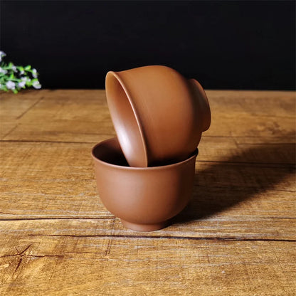Yixing Purple Clay teacup Oolong tea Boutique small tea bowl Chinese Handmade Tea set Accessories portable Personal Single Cup