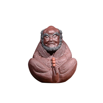 Yixing Purple Sand Boutique Damo Tea Ornaments Supportable Handmade Wudao Wu Zen Damo Tea Ceremony Utensils Small