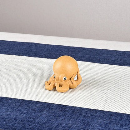 Yixing Purple Sand Boutique Famous Li Changtao Tea Ornaments Raw Ore Handmade Wealth Comes from Every Direction Small Octopus Oc
