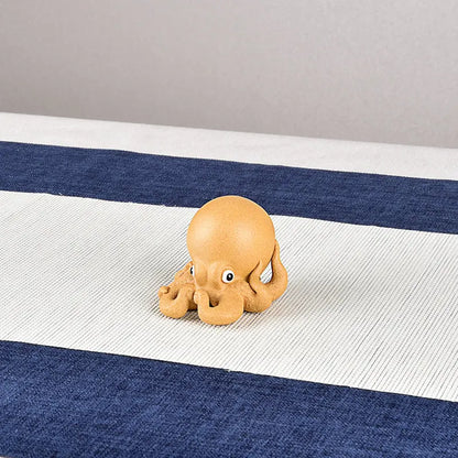 Yixing Purple Sand Boutique Famous Li Changtao Tea Ornaments Raw Ore Handmade Wealth Comes from Every Direction Small Octopus Oc