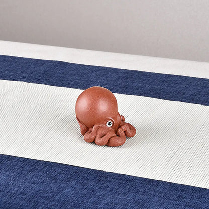 Yixing Purple Sand Boutique Famous Li Changtao Tea Ornaments Raw Ore Handmade Wealth Comes from Every Direction Small Octopus Oc