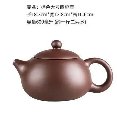 Yixing-Purple Sand Ceramic Teapot, Large Capacity, Pure Handmade, Plum Blossom, Dragon Phoenix, Household, Kungfu Tea Set
