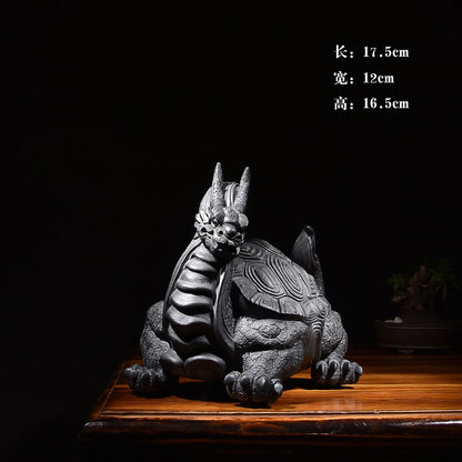 Yixing Purple Sand Dragon Turtle Domineering  Boutique Xuanlong Turtle Tea Ornaments Sculptured Ornaments Supportable Handmade T
