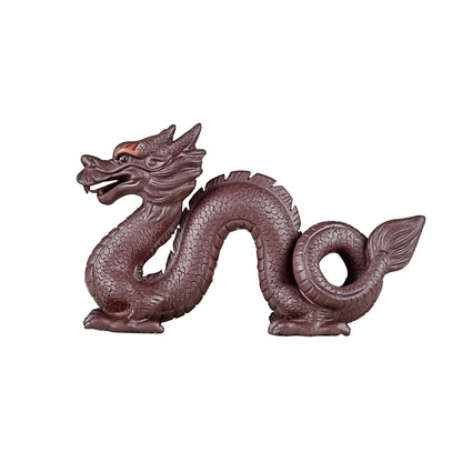 Yixing Purple Sand Fine Tea Carve Ornaments Zodiac Dragon Qingyun Xiaoqinglong Supportable Tea Set Tea Beast Tea Ceremony