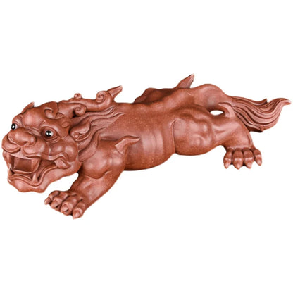Yixing Purple Sand Fine Tea Carve Sculptured Ornaments Supportable Amass Fortunes Famous Li Changtao Find Wealth
