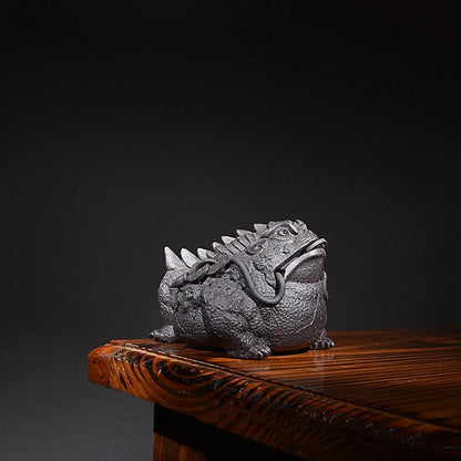 Yixing Purple Sand Fortune Toad Tea Ornaments Boutique Supportable Domineering Toad Wrapped around Tea Tray Utensils