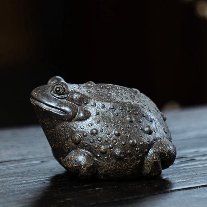 Yixing Purple Sand Golden Toad Tea Pet Three-legged Toad Tea Pet Ornament Can Raise Color-changing Frog Tea Ceremony Accessories