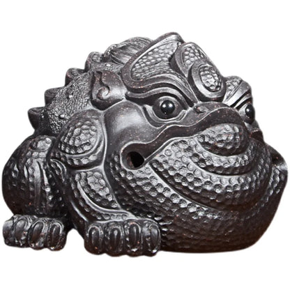 Yixing Purple Sand Golden Toad Toad Tea Ornaments Ornaments Lucky Toad Famous Li Changtao Raw Ore Handmade General Toad