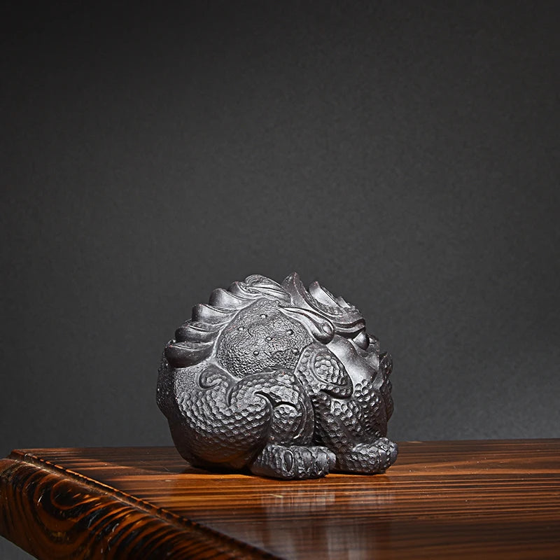 Yixing Purple Sand Golden Toad Toad Tea Ornaments Ornaments Lucky Toad Famous Li Changtao Raw Ore Handmade General Toad