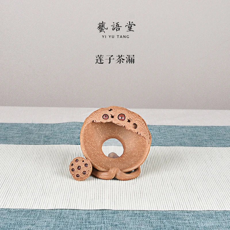 Yixing Purple Sand Lotus Seedpod Pitcher Famous Xu Hailong Raw Ore Handmade Supportable Tea pot Lotus Seed Fair Mug