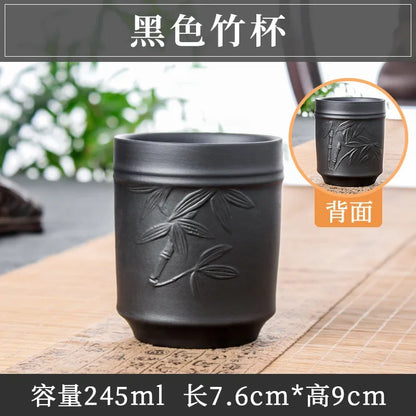 Yixing Purple Sand Plum Orchid Bamboo Chrysanthemum Tea Cup Red Mud Tea Cup Large Handmade Raw Mineral Tea Cup Single Cup