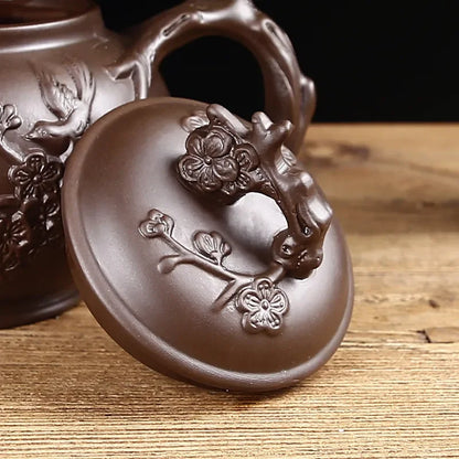 Yixing Purple Sand Pot, Large Capacity Bubble Teapot, Handmade Ceramic Single Pot, Household Flower Teapot, Tea Cup Set