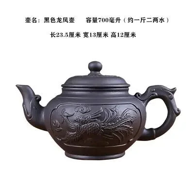 Yixing Purple Sand Pot, Large Capacity Bubble Teapot, Handmade Ceramic Single Pot, Household Flower Teapot, Tea Cup Set