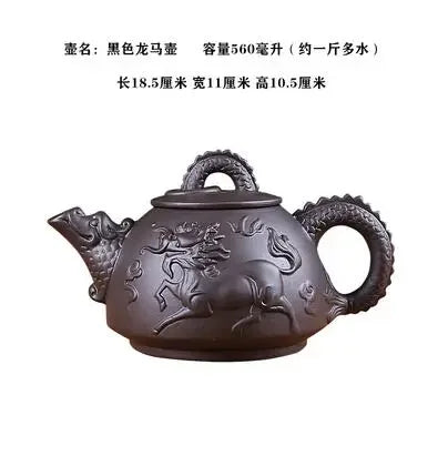 Yixing Purple Sand Pot, Large Capacity Bubble Teapot, Handmade Ceramic Single Pot, Household Flower Teapot, Tea Cup Set