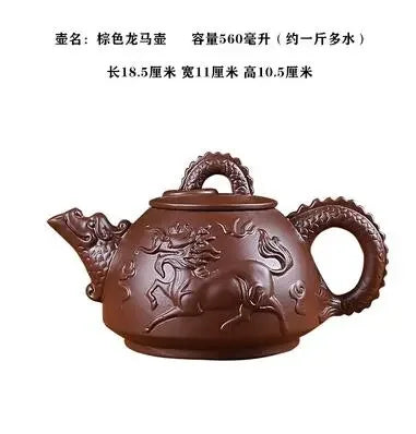 Yixing Purple Sand Pot, Large Capacity Bubble Teapot, Handmade Ceramic Single Pot, Household Flower Teapot, Tea Cup Set