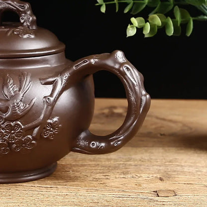 Yixing Purple Sand Pot, Large Capacity Bubble Teapot, Handmade Ceramic Single Pot, Household Flower Teapot, Tea Cup Set