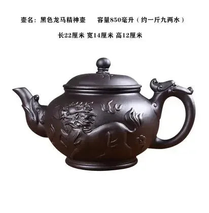 Yixing Purple Sand Pot, Large Capacity Bubble Teapot, Handmade Ceramic Single Pot, Household Flower Teapot, Tea Cup Set