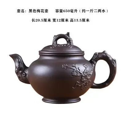 Yixing Purple Sand Pot, Large Capacity Bubble Teapot, Handmade Ceramic Single Pot, Household Flower Teapot, Tea Cup Set