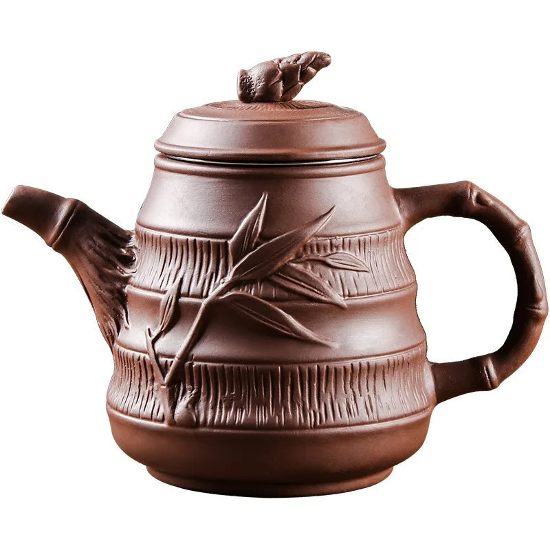Yixing-Purple Sand Pot with Stainless Steel Filter, Tea Pot, Red Mud Kung Fu Tea Set, Large Capacity, Spring, 650ml