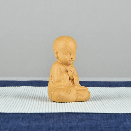 Yixing Purple Sand Raw Ore Handmade Tea Tray Tea Table Accessories and Decorations Boutique Samanera Little Monk Tea Pet Support