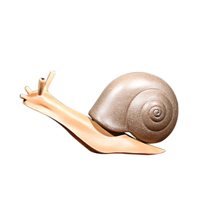 Yixing Purple Sand Snail Tea Ornaments Live and Work in Peace Fine Ornaments Supportable Raw Ore Handmade Creative Tea Tray