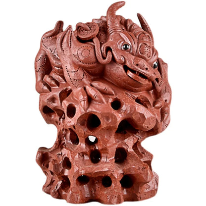 Yixing Purple Sand Taihu Lake Stone Golden Toad Fine Tea Carve Famous Li Changtao Raw Ore Handmade Supportable Tea Tray Decorati