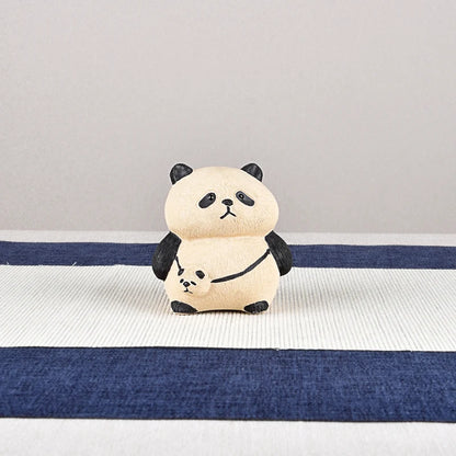 Yixing Purplue Sand Tea Pet Boutique Supportable Panda Tea Set Zen Ornament Raw Ore Pure Handmade Creative Tea Tray Accessories