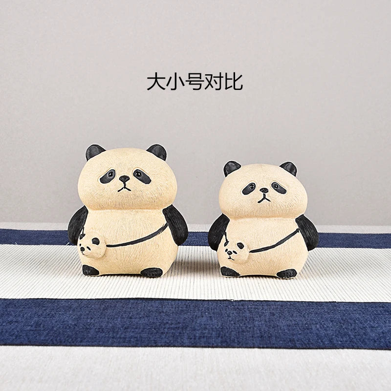 Yixing Purplue Sand Tea Pet Boutique Supportable Panda Tea Set Zen Ornament Raw Ore Pure Handmade Creative Tea Tray Accessories