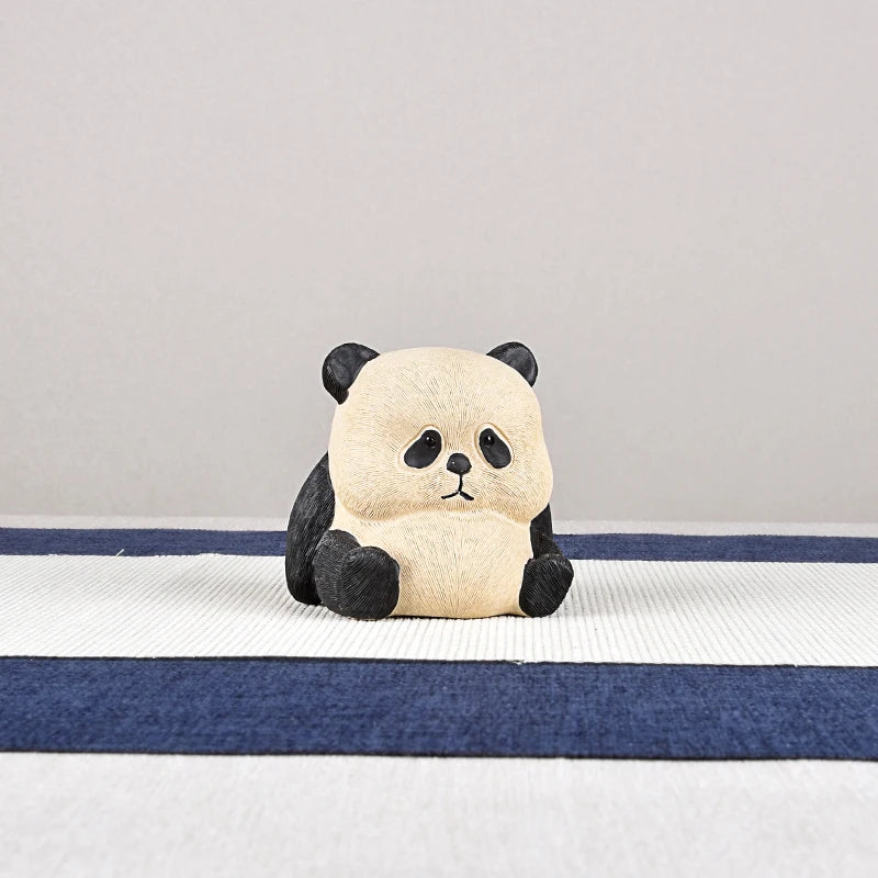 Yixing Purplue Sand Tea Pet Boutique Supportable Panda Tea Set Zen Ornament Raw Ore Pure Handmade Creative Tea Tray Accessories
