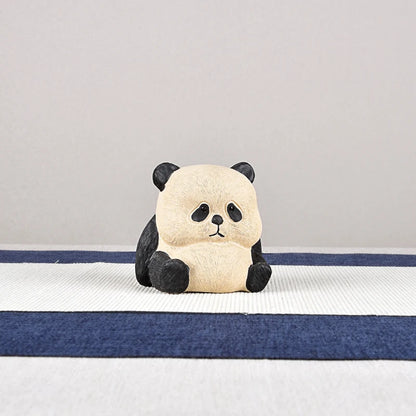 Yixing Purplue Sand Tea Pet Boutique Supportable Panda Tea Set Zen Ornament Raw Ore Pure Handmade Creative Tea Tray Accessories