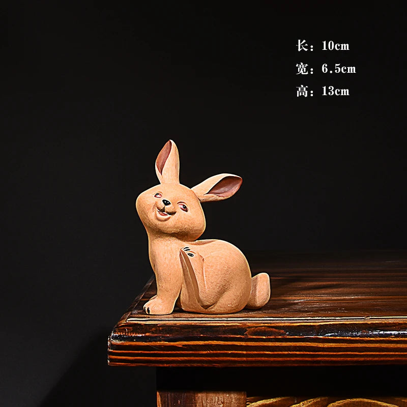 Yixing Purplue Sand Tea Pet Pairs of Rabbit Chinese Zodiac Sign of Rabbit Brushed Pure Handmade Boutique Creative Supportable Te