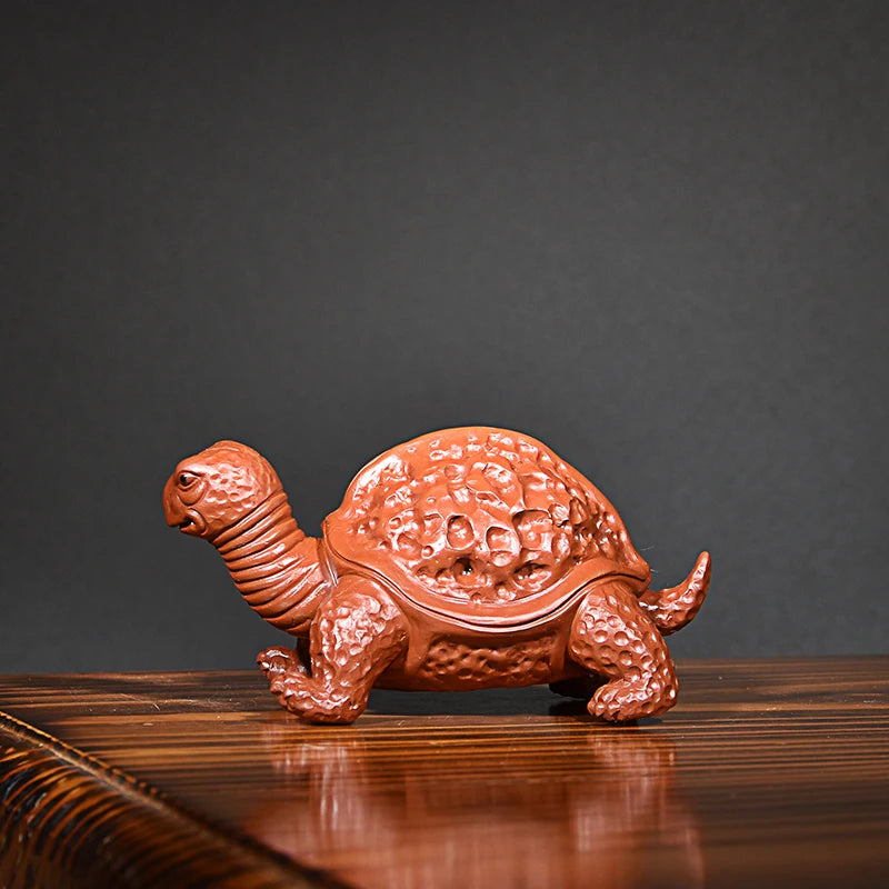 Yixing Purplue Sand Tea Pet Tea Tray Tea Ceremony Decoration Accessories Harmony Is the Most Expensive Walnut Turtle Dragon Raw