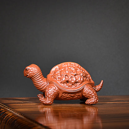 Yixing Purplue Sand Tea Pet Tea Tray Tea Ceremony Decoration Accessories Harmony Is the Most Expensive Walnut Turtle Dragon Raw