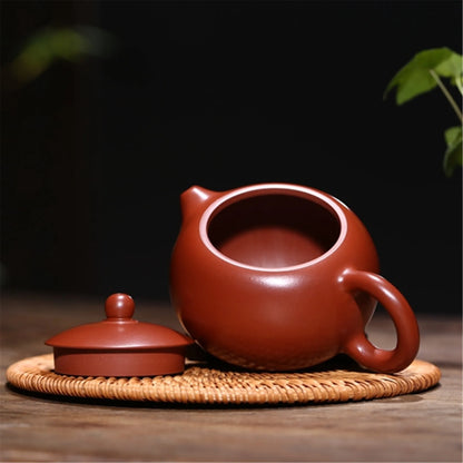 Yixing Purply Clay Tea Xishi Teapot Chinese Zisha Pots Raw Ore Dahongpao Mud  About 210ml Handmade  Suit For Drink Drinkware